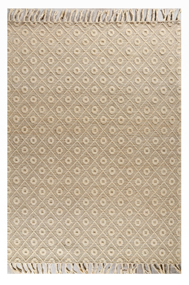 Tzikas Carpets Χαλί Διάδρομος NOMAD Λευκό-Κρεμ 80x150cm 55156-060