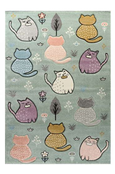 Tzikas Carpets Παιδικό Χαλί DIAMOND Πράσινο/Μέντα 133x190cm 63908-040