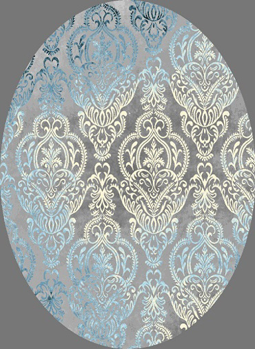 Tzikas Carpets Στρογγυλό Χαλί VINTAGE Γκρι/Μπλε Φ160cm 23014-0953