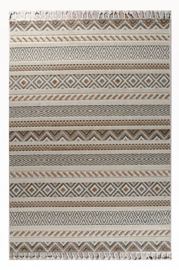 Tzikas Carpets Στρογγυλό Χαλί TENERIFE Μπεζ/Καφέ Φ160cm 54102-270
