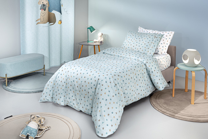 Guy Laroche Σετ των 3 Παιδικά Σεντόνια Paw Ciel με Λάστιχο 100x200+28 Guy Laroche Set ton 3 Paidika Sentonia Paw Ciel me Lastixo 100x200+28