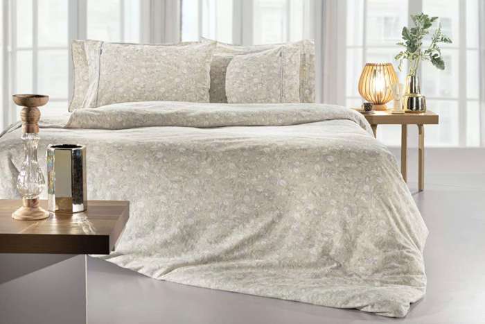 Guy Laroche Set Paplomatothiki kai Duo Maxilarothikes Eloide Natural Flannel 225x245cm