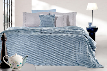 Guy Laroche Σετ των 2 Κουβέρτα Smoothie Blue 160x220cm