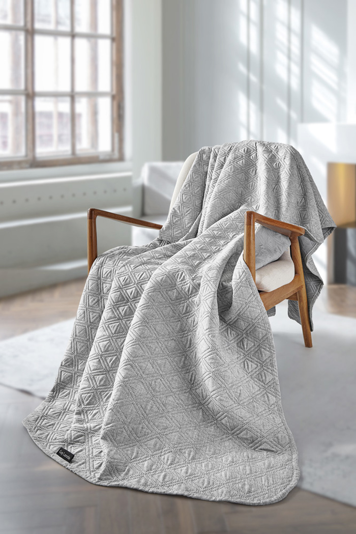 Guy Laroche Σετ των 2 Κουβερλί Tempest Grey 220x240cm Guy Laroche Set ton 2 Kouberli Tempest Grey 220x240cm