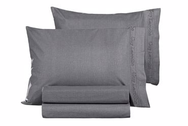 Guy Laroche Ζεύγος Μαξιλαροθήκες Easy Iron Color Plus Anthracite 50x70cm