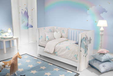 Saint Clair Σετ Βρεφικά Σεντόνια 115x170cm και Μαξιλαροθήκη 30x40cm Pinto Aqua