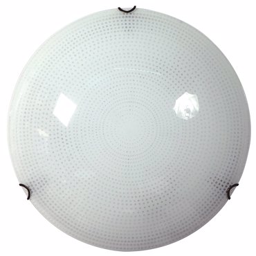 ArLight Πλαφονιέρα CCC 9111/30 Δίφωτη Γυάλινη Λευκή Φ30x8.5cm Ε27 0064154