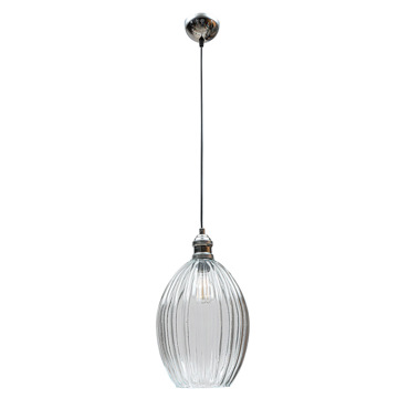 ArLight Κρεμαστό Φωτιστικό Οροφής PDT 1455 TR Μονόφωτο Μεταλλικό/Γυάλινο Διάφανο 22x128cm Ε27 0083565