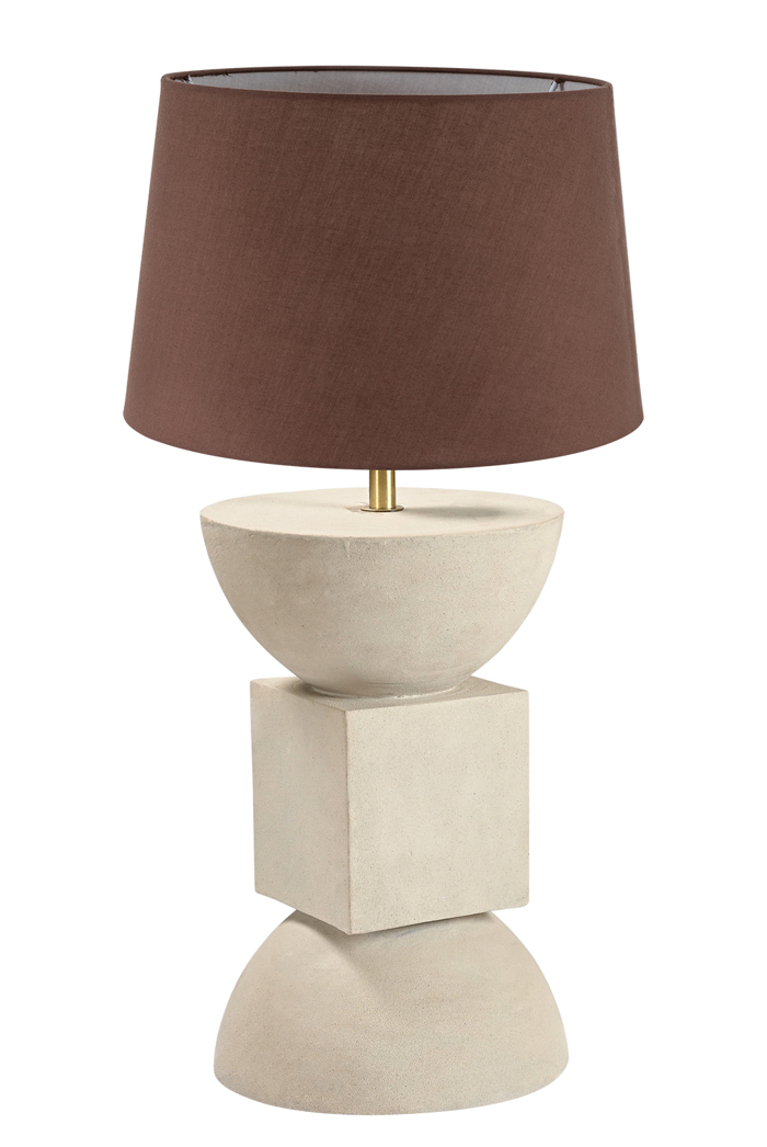 ArLight TLI 6342 40BW Epitrapezia Lampa Lefki Xulini me Ampazour Kafe 1xE27 F40x68cm 02010044