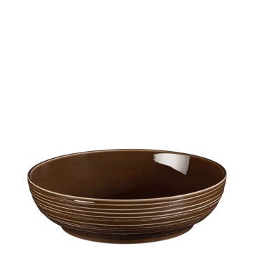 Σαλατιέρα Στρογγυλή Πορσελάνης Καφέ Φ25.5X6.6cm 001.765008K2 Espiel