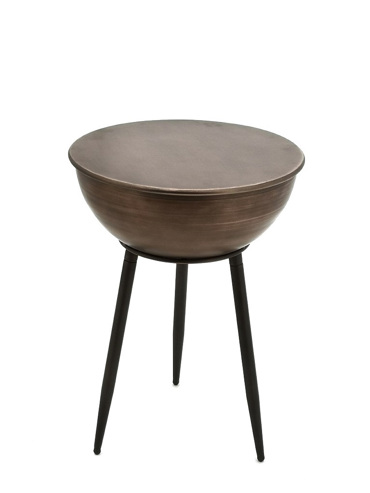 Τραπεζάκι Μεταλλικό με 3 Ποδια Μπρονζέ 42.5εκ AFT206 Espiel