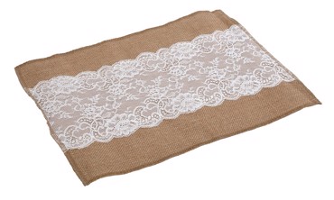 Σουπλά Μπεζ με Λευκή Δαντέλα 30Χ450εκ DYT106K6 Espiel