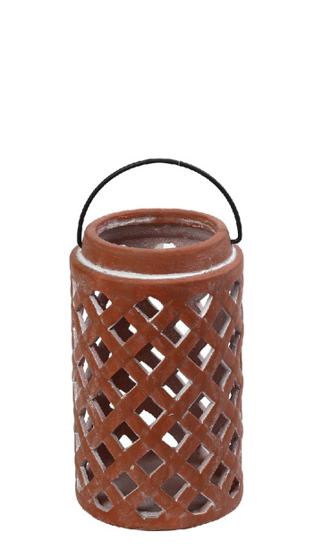 Φανάρι Κεραμικό Teracotta 12.5Χ12.5Χ20.5εκ. ERT338 Espiel