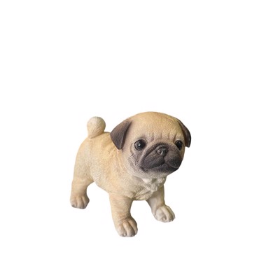 Φιγούρα Σκύλος Καφέ Pug Polyresin 13.5x7x11cm FAD206 Espiel