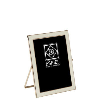 Κορνίζα Μεταλλική Λευκή-Χρυσή 13x18cm FAM602 Espiel