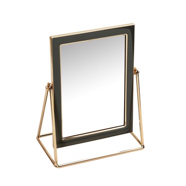 Επιτραπέζιος Καθρέπτης Μεταλλικός Γκρι/Χρυσός 16x10x22cm FAM728 Espiel