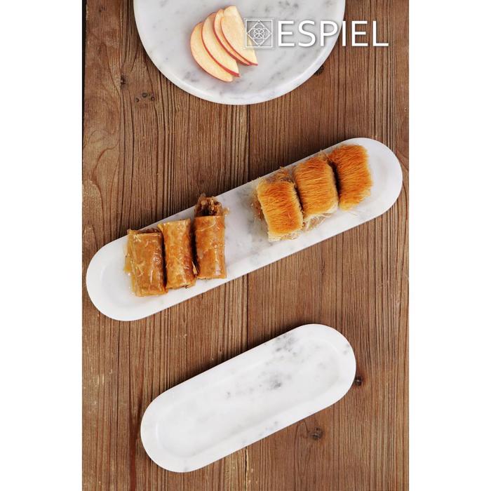 Στρογγυλό Λευκό Πιάτο από Μάρμαρο Φ15x1cm FAV213 Espiel Strongulo Lefko Piato apo Marmaro F15x1cm FAV213 Espiel