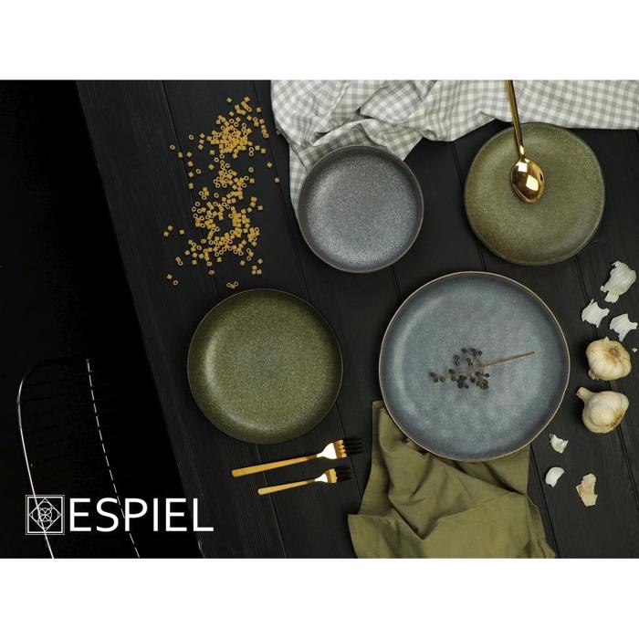Piato Bathu 'ETNA OLIVE' Stoneware Xaki F17.5x4.5cm FRL114K4 Espiel