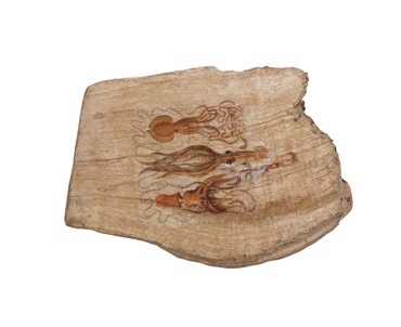 Επιτραπέζιο Διακοσμητικό από Ξύλο με Σχέδιο Καλαμάρια 16Χ10Χ4.5εκ FTE347K6 Espiel