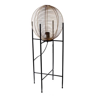 Φωτιστικό Δαπέδου Μονόφωτο Μεταλλικό Χρυσό Ε27 Φ30x80cm FUT402 Espiel