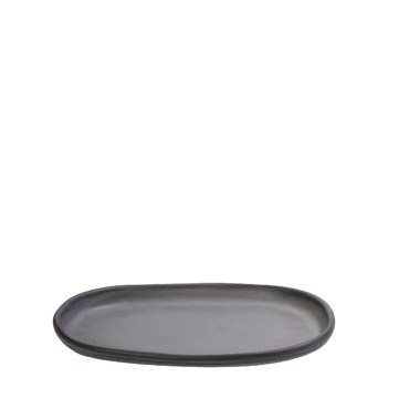 Πιάτο Ρηχό Οβάλ ''CANYON'' Stoneware Γκρι Σκούρο 21x13.5x2cm GMT401K2 Espiel