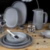 Bol me Labes ''CANYON'' Stoneware Ggri Skouro 25x18x8cm GMT412K2 Espiel