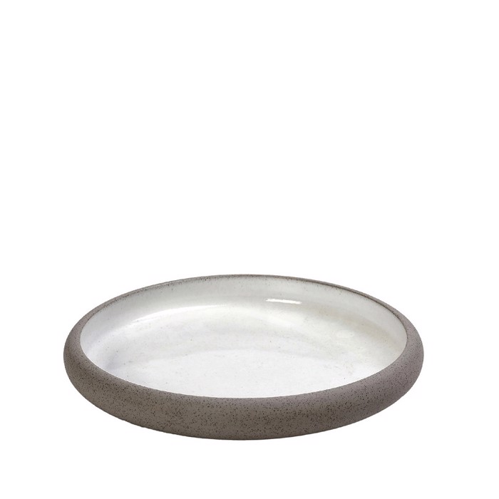 Piato Rixo ''SANDY WHITE'' Stoneware Lefko F20.3x5cm GMT416K2 Espiel