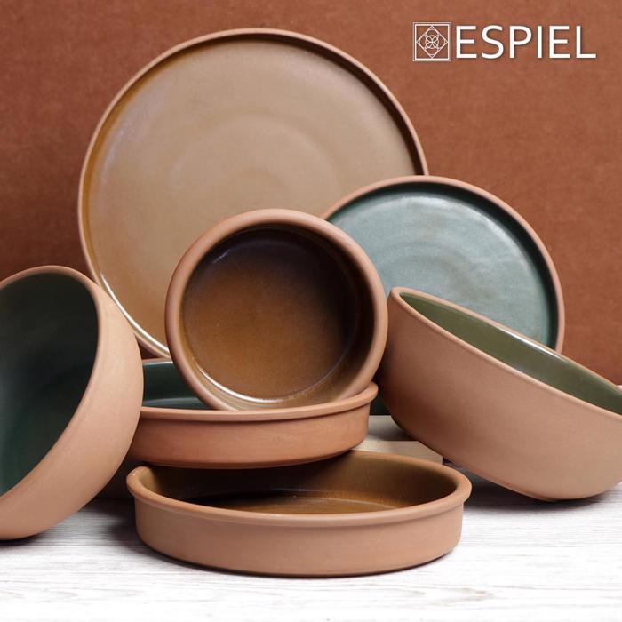 Μπωλ Κουπ AIDA Stoneware Πράσινο Φ18x7cm HEV101K6 Espiel Bol Koup AIDA Stoneware Prasino F18x7cm HEV101K6 Espiel