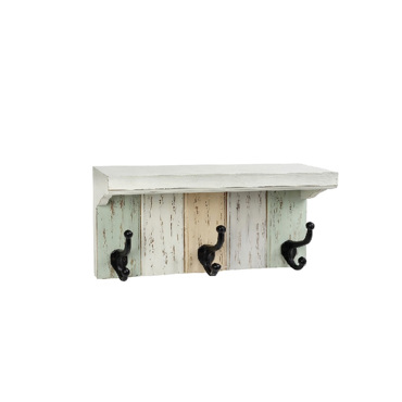 Espiel Κρεμάστρα Ξύλινη Λευκή 40Χ11Χ21.5εκ ICY319