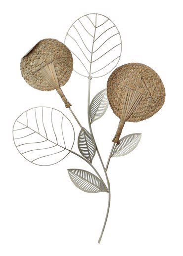 Espiel Επιτοίχιο Διακοσμητικό Μεταλλικό ''Φύλλα'' 59Χ3.5Χ88εκ ICY330