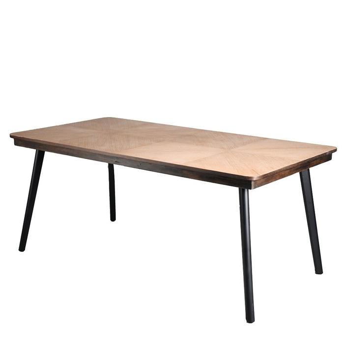Trapezi Orthognio Xulino me Metalliki Basi 180x90x77cm JAM103 Espiel