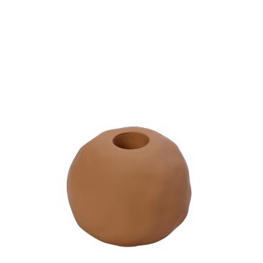 Κηροπήγιο Κεραμικό Σκούρο Πορτοκαλί Φ7.8x6.3cm KLA319K6 Espiel