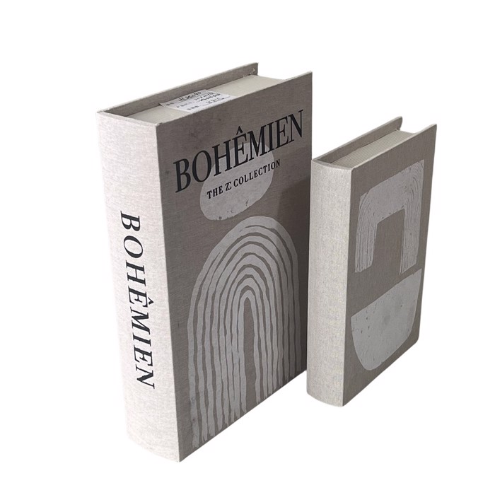 Set ton 2 Kouti MDF ''Biblio'' Bez 30x20x6.5cm/24x15x4.5cm KOB103 Espiel