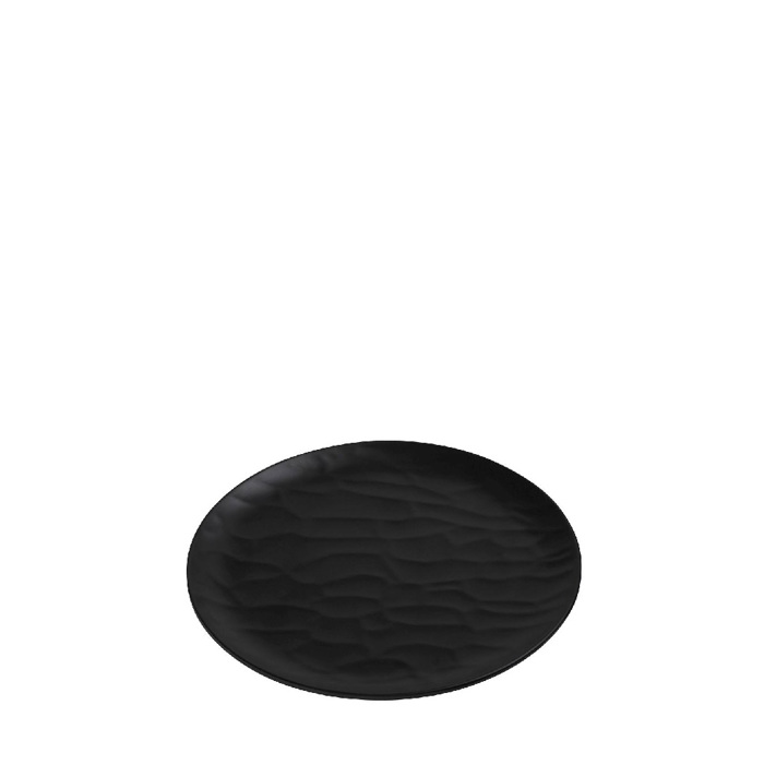 Black Πιάτο Ρηχό Στρογγ. 17εκ Wavy Matte Μελαμίνης MLB341K72-6 Espiel Black Piato Rixo Strong. 17ek Wavy Matte Melaminis MLB341K72-6 Espiel