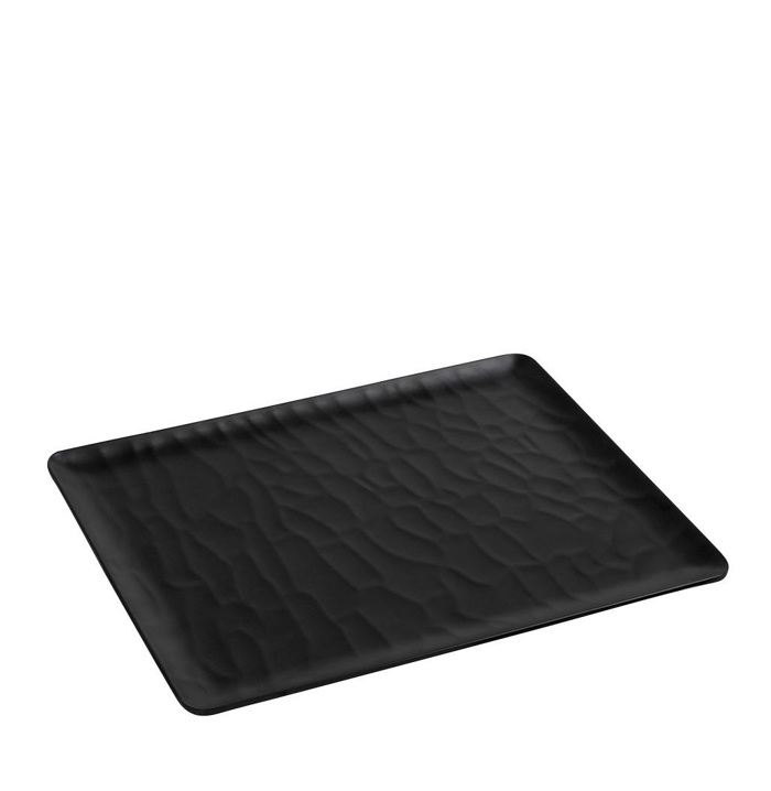 Black Δίσκος Μπουφέ 1/2 32.5Χ26.5εκ Wavy Matte Μελαμίνης MLB535K24-6 Espiel Black Diskos Boufe 1/2 32.5X26.5ek Wavy Matte Melaminis MLB535K24-6 Espiel