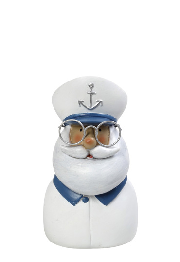 Καπετάνιος Λευκός/Γαλάζιος Resin 9x7.5x16.5cm MT2749K2 Espiel