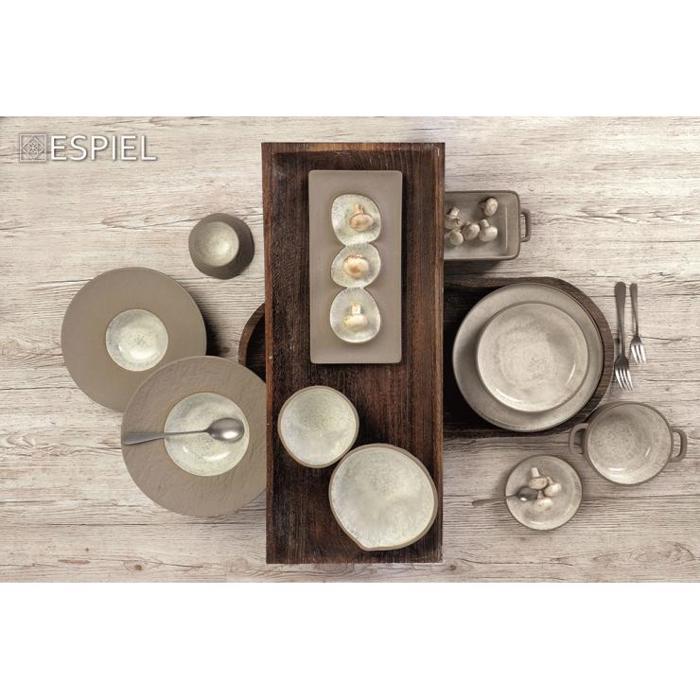 Piato Bathu ''SPIRIT'' Stoneware Bez Nordic/Step F15.3x2.7cm NIC704K6 Espiel