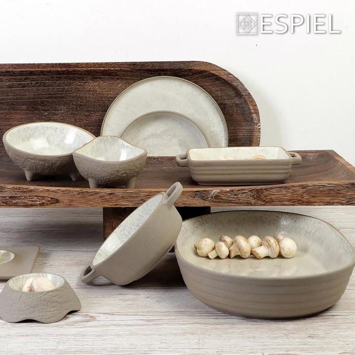 Piato Bathu ''SPIRIT'' Stoneware Bez Nordic/Step F15.3x2.7cm NIC704K6 Espiel