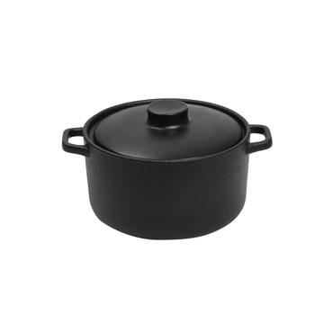 Κατσαρολάκι ''LAVA'' Stoneware Μαύρο 16.3x12x6cm NOL105 Espiel