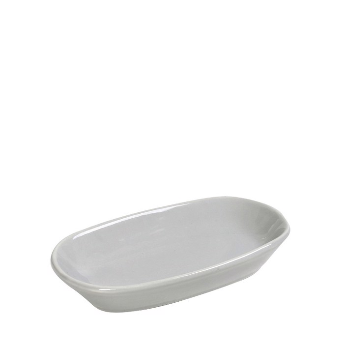 Sunodeftiko Piato Orthognio 'ESSENTIALS' Porselanis Ggri 15x8.5x2cm OWA112K6 Espiel