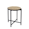 Trapezaki Strongulo Psathino/Metalliko Bez/Mavro F37.5x45cm PUB101 Espiel