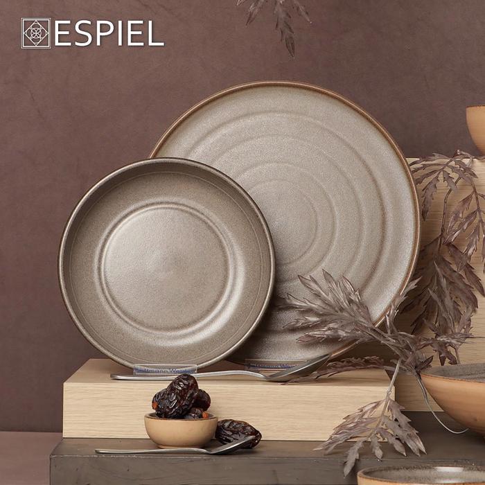 Πιάτο Βαθύ ''CALABRIA'' Stoneware Μπεζ Nordic Φ20.7x4.5cm REP110K4 Espiel Piato Bathu ''CALABRIA'' Stoneware Bez Nordic F20.7x4.5cm REP110K4 Espiel