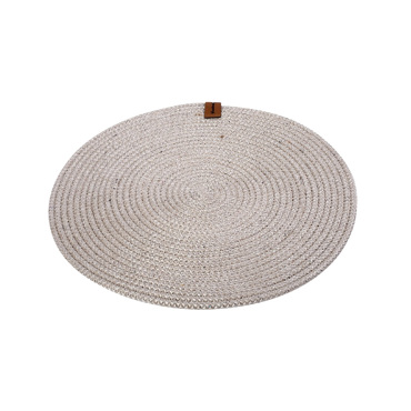 Σουβέρ Στρογγυλό από Σχοινί Λευκό Φ12x0.3cm ROB121K6 Espiel