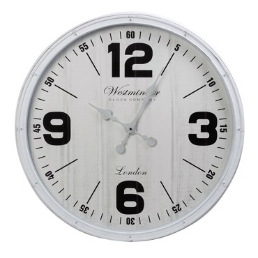 Ρολόι Τοίχου Πολυρεζ. Λευκό 76Χ5.7εκ. ROL629 Espiel