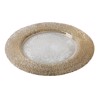 Piato Parousiasis Gyalino Diafano me Xruso Rim F33x1.5cm SUP108K4 Espiel