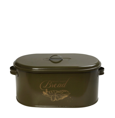 Ψωμιέρα Μεταλλική Πράσινη με Καπάκι 33-36X20X16.5εκ TEM116 Espiel