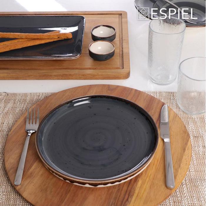 Πιάτο Ρηχό Πορσελάνης Γκρι Φ26X1.5cm TLG131K6 Espiel Piato Rixo Porselanis Ggri F26X1.5cm TLG131K6 Espiel