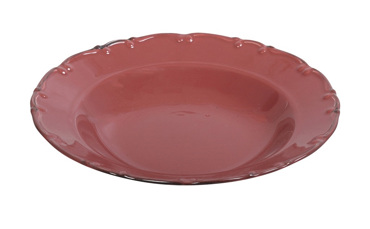 Liana Πιάτο Βαθύ Πορσελάνης Σκούρο Ροζ με Καφέ Rim 23εκ TLX104K6 Espiel
