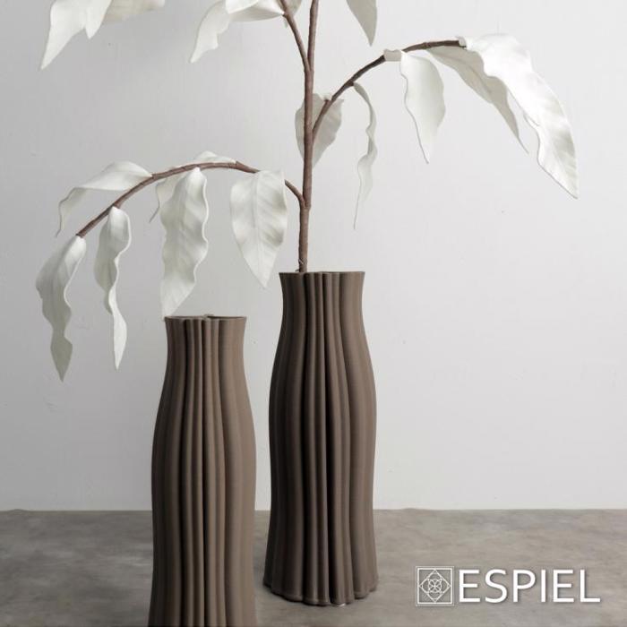 Βάζο Πορσελάνης Ανάγλυφο Καφέ Φ9.5x28cm TPR104 Espiel Bazo Porselanis Anagufo Kafe F9.5x28cm TPR104 Espiel