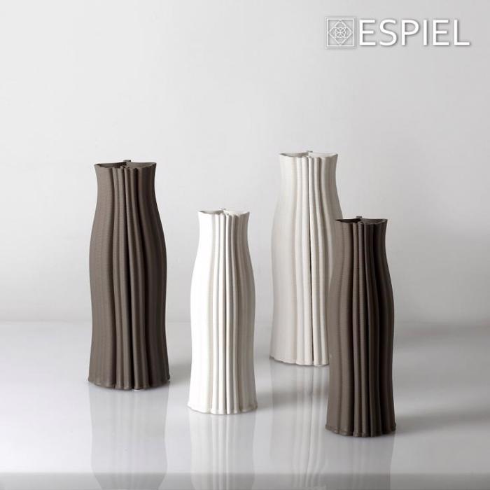 Βάζο Πορσελάνης Ανάγλυφο Καφέ Φ9.5x28cm TPR104 Espiel Bazo Porselanis Anagufo Kafe F9.5x28cm TPR104 Espiel